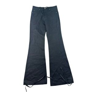 Nonnod Techwear Pants Men 32" Black Polyester Wide Leg Archive Korean Streetwear